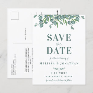Botanische olievlek met eucalyptus, behalve de dat briefkaart
