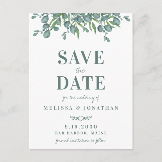 Botanische olievlek met eucalyptus, behalve de dat briefkaart (Voorkant)