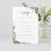 Botanische olievlek Olive Green Weddenschap RSVP Kaartje (Staand voorkant)