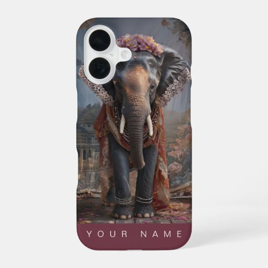 Botanische Olifant iPhone 16 Hoesje (Achterkant)