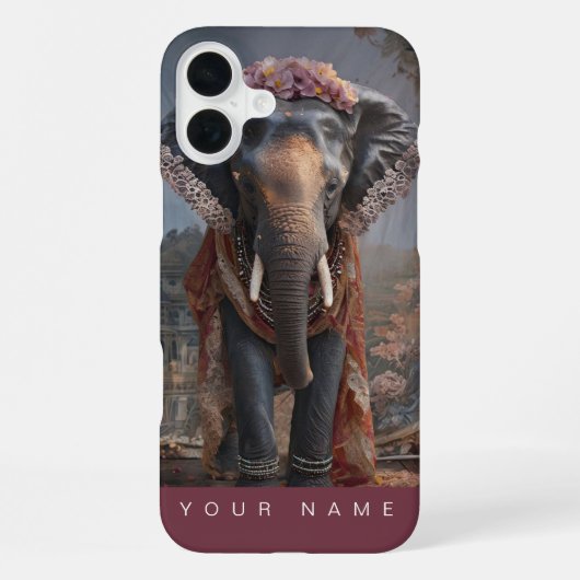 Botanische Olifant iPhone Hoesje (Achterkant)
