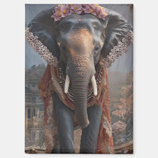 botanische olifant magneet (Voorkant)