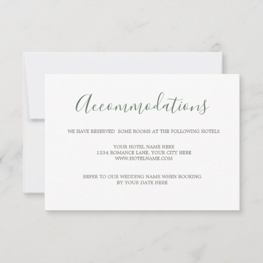 Botanische Olijfbijtak Weddenschap RSVP CA (Voorkant)