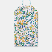  botanische olijfgroene bladeren Waterverf Cadeaulabel (Voorkant)