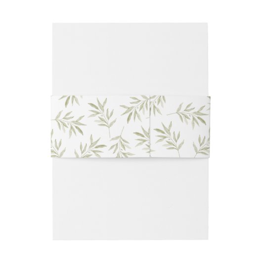 Botanische olijftak envelop liner uitnodigingen wikkel (Achterkant Voorbeeld)