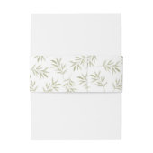 Botanische olijftak envelop voering uitnodigingen wikkel (Achterkant Voorbeeld)