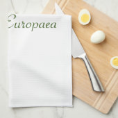 Botanische olijftak gebladerte theedoek (Quarter Fold)