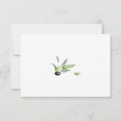 Botanische Olijftak Goud Elegante Kalligrafie RSVP Kaartje (Achterkant)