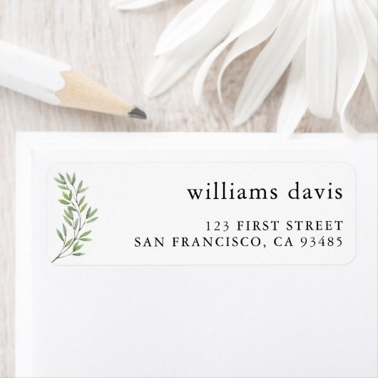 Botanische Olijftak Terug Adres Etiket (Insitu)