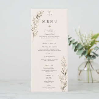 Botanische Olijftak Trouw Menu Kaart
