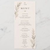 Botanische Olijftak Trouw Menu Kaart (Voorkant)