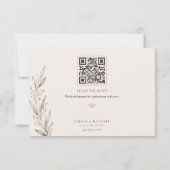 Botanische Olijftak Trouw RSVP Kaart  (Achterkant)