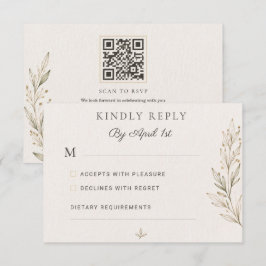 Botanische Olijftak Trouw RSVP Kaart 