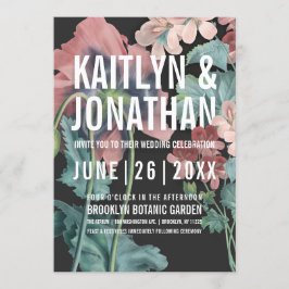 Botanische Omarm Huwelijksuitnodigingen Kaart