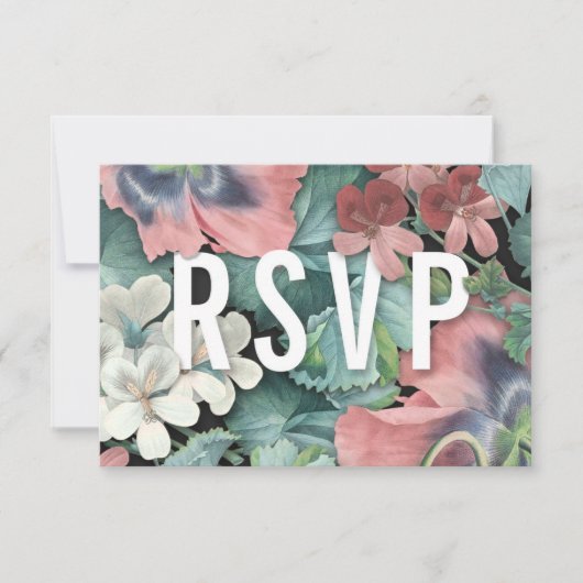 Botanische Omhelzing Huwelijk RSVP Kaarten (Voorkant)
