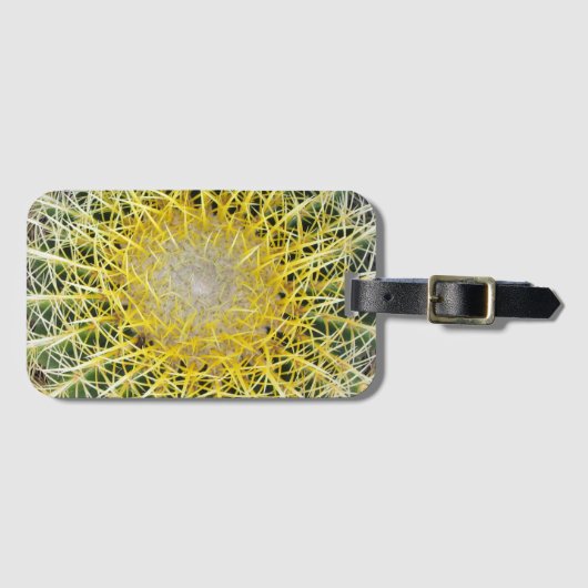 Botanische ongemakkelijke droge cactus bagagelabel (Voorkant (horizontaal))