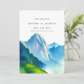 Botanische online berg save the date (Staand voorkant)