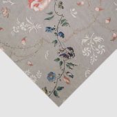 Botanische ontleeppapier Grijze roze bloemen Tissuepapier (Detail)