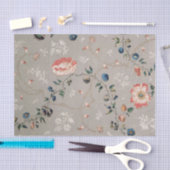 Botanische ontleeppapier Grijze roze bloemen Tissuepapier (Craft)