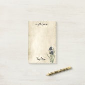 botanische opstanden op perkament met naam post-it® notes (Op bureau)