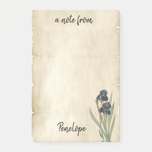 botanische opstanden op perkament met naam post-it® notes (Voorkant)