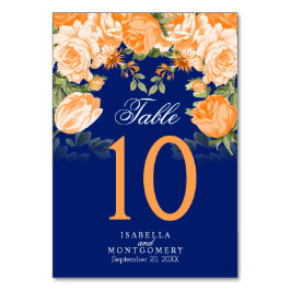 Botanische Oranje bloemen | Tafel-Kaarten Kaart