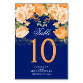 Botanische Oranje bloemen | Tafel-Kaarten Kaart (Achterkant)