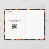 Botanische Oranje & Citroen QR-code Foto Afstudere Aankondigingskaart (Achterkant)