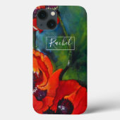 Botanische Oranje papaverkunst Case-Mate iPhone Case (Achterkant)