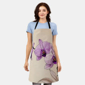 Botanische orchidee elegant schort (Gedragen)