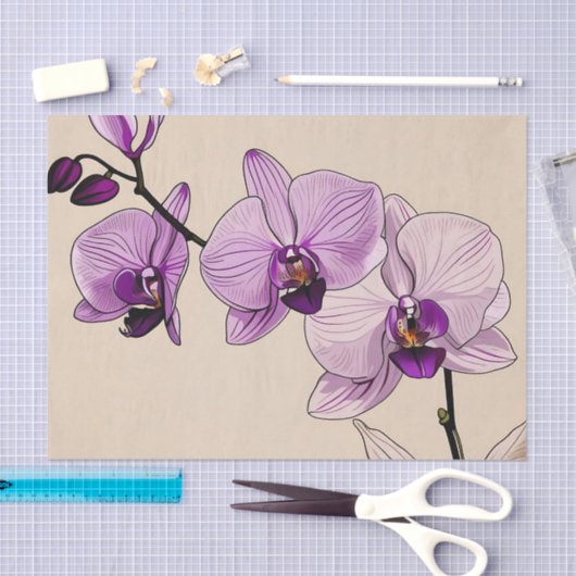 Botanische orchidee elegant tissuepapier (Craft)