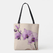 Botanische orchidee elegant tote bag (Achterkant)