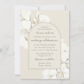 Botanische orchidee Floral Digital Wedding Kaart (Voorkant)