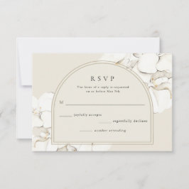 Botanische orchidee Floral Wedding RSVP Kaartje