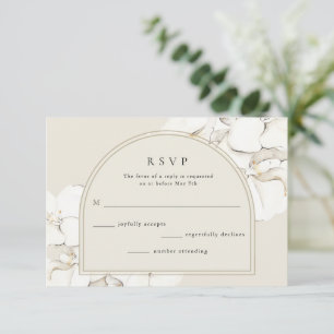Botanische orchidee Floral Wedding RSVP Kaartje