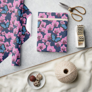 Botanische Orchideeën Tuin met Vlinders Cadeaupapier