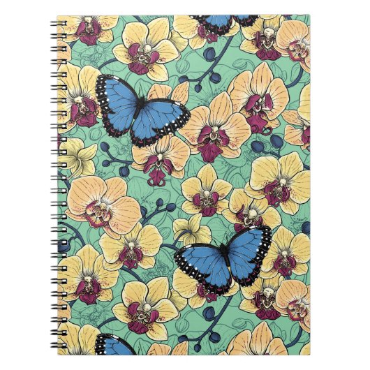 Botanische Orchideeëntuin met Vlinders II Notitieboek (Voorkant)