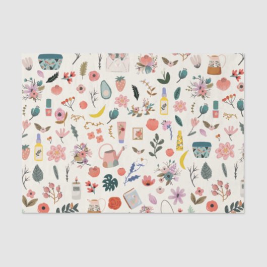 Botanische organische Natuur Tissuepapier (Voorkant)