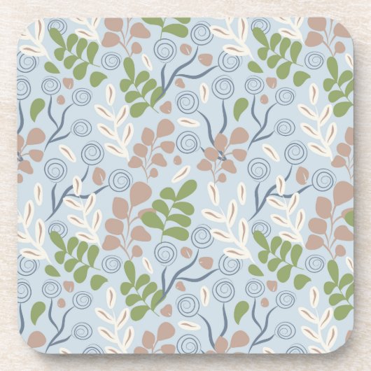 Botanische organische vormen bier onderzetter (Voorkant)