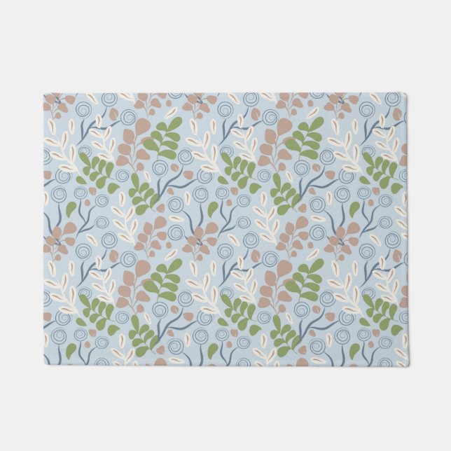 Botanische organische vormen deurmat (Voorkant)