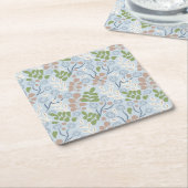 Botanische organische vormen kartonnen onderzetters (Schuin)