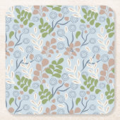 Botanische organische vormen kartonnen onderzetters (Voorkant)