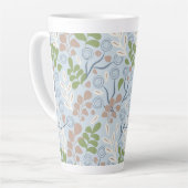 Botanische organische vormen latte mok (Linkerhoek)