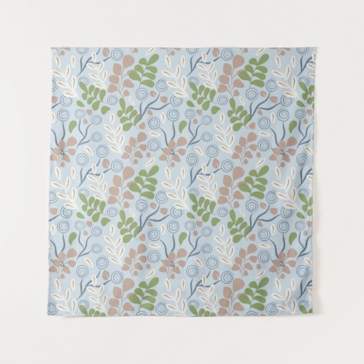 Botanische organische vormen wandkleed (Voorkant)