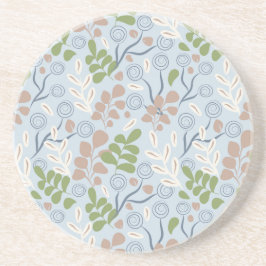 Botanische organische vormen zandsteen onderzetter