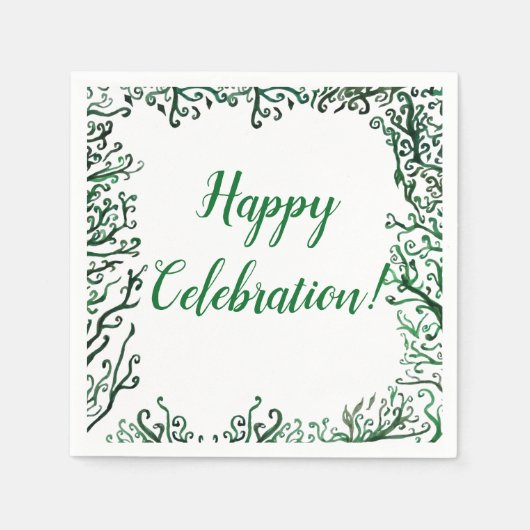 Botanische Ornamenten Aangepast papier servetten (Voorkant)