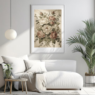 Botanische Oude Bloemen Poster
