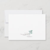 Botanische Ovale Sympathie Dank u kaart (Achterkant)