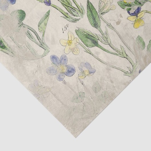 Botanische overvallen, onderdruk Pa Tissuepapier (Detail)