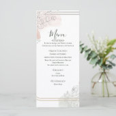 Botanische Overzicht Sage & Blush Bloemige Trouw  Menu (Staand voorkant)